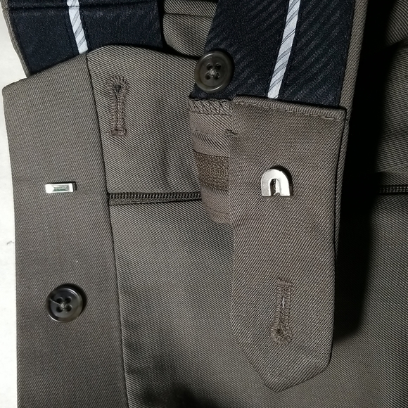 Pronto Uomo Front Pleated Men's Brown Dress Pants Size 44 - Picture 4 of 5